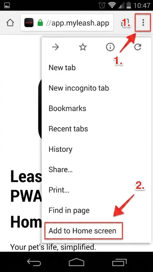 Android install instructions